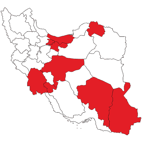 نمایندگی های نانوتیس بر روی نقشه ایران