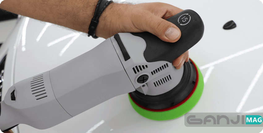 Orbital polishing machine usage