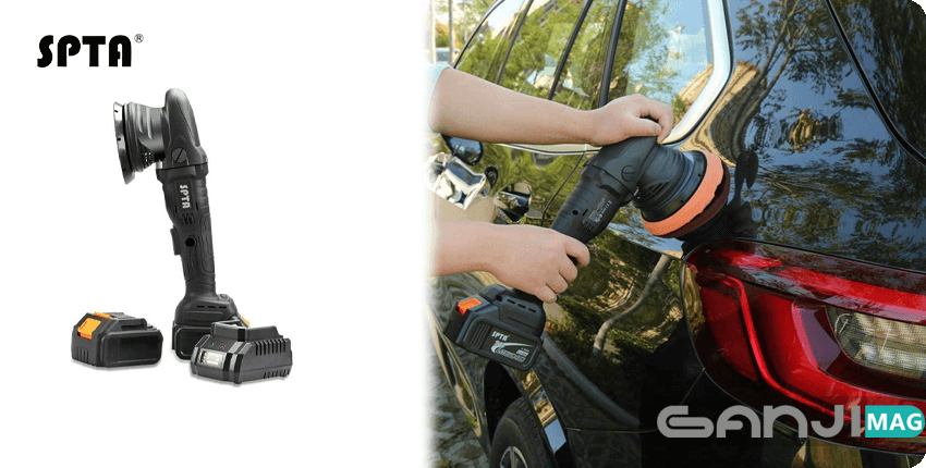 پولیشر اوربیتال شارژی (بدون سیم) اس پی تی ای مخصوص پولیش بدنه خودرو سایز 15 SPTA مدل DAO15L5