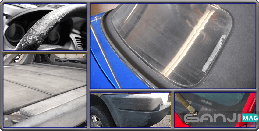 آسیب به سطوح پلاستیکی ماشین