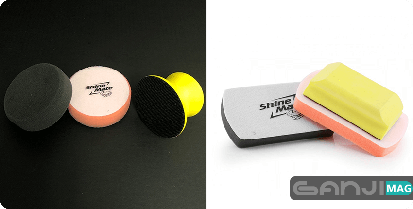 کیت سه عددی اپیلکاتور شاین میت مخصوص پولیشکاری دستی و اجرای واکس خودرو Shine Mate Wax Applicator Kit