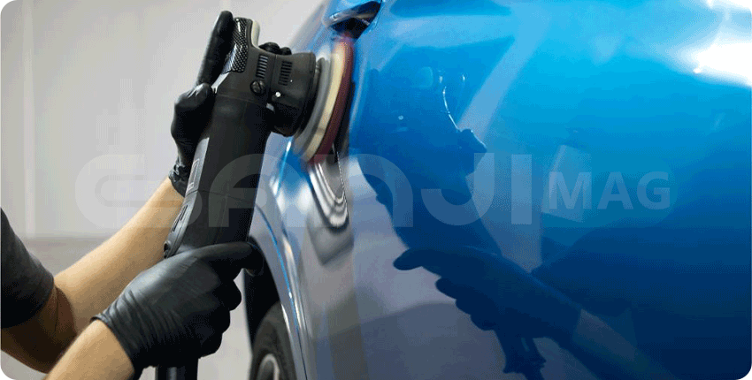 مراحل پولیش خودرو با دستگاه