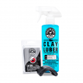 پک خمیر کلی زبر و مکمل کلی بار کمیکال گایز خمیر پاک کننده مخصوص بدنه خودرو Chemical Guys Heavy Duty Clay Bar And Lubricant Kit
