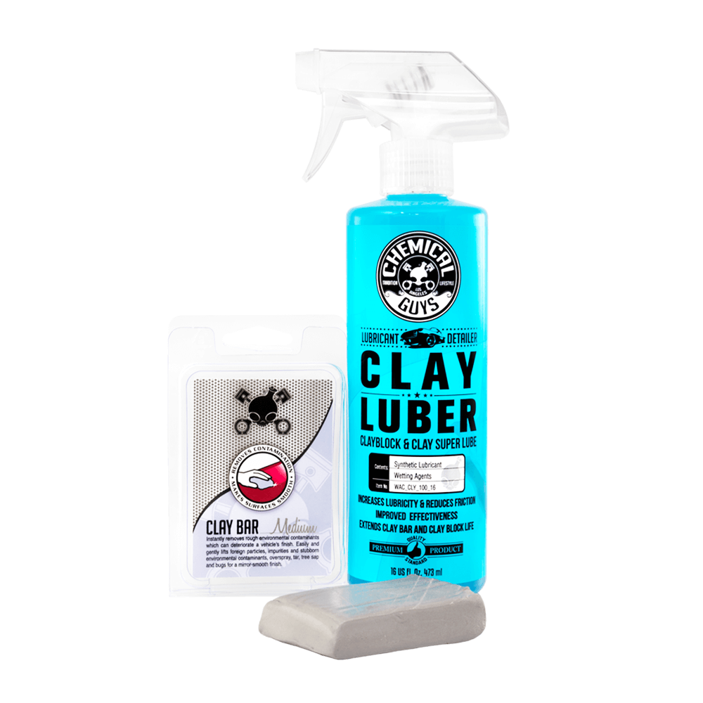 پک خمیر کلی متوسط و مکمل کلی بار کمیکال گایز خمیر پاک کننده مخصوص بدنه خودرو Chemical Guys Clay Bar And Lubricant Kit
