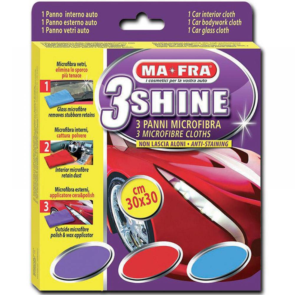 پک دستمال میکروفایبر 3 عددی مفرا Mafra 3 Shine