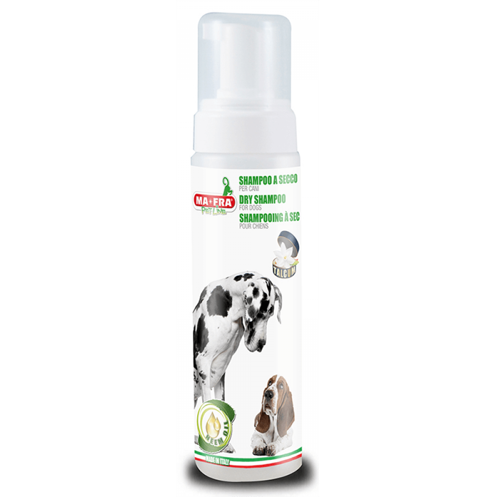 شامپو خشک حاوی روغن چریش مخصوص موی سگ مفرا Mafra مدل Dry Shampoo for Dogs