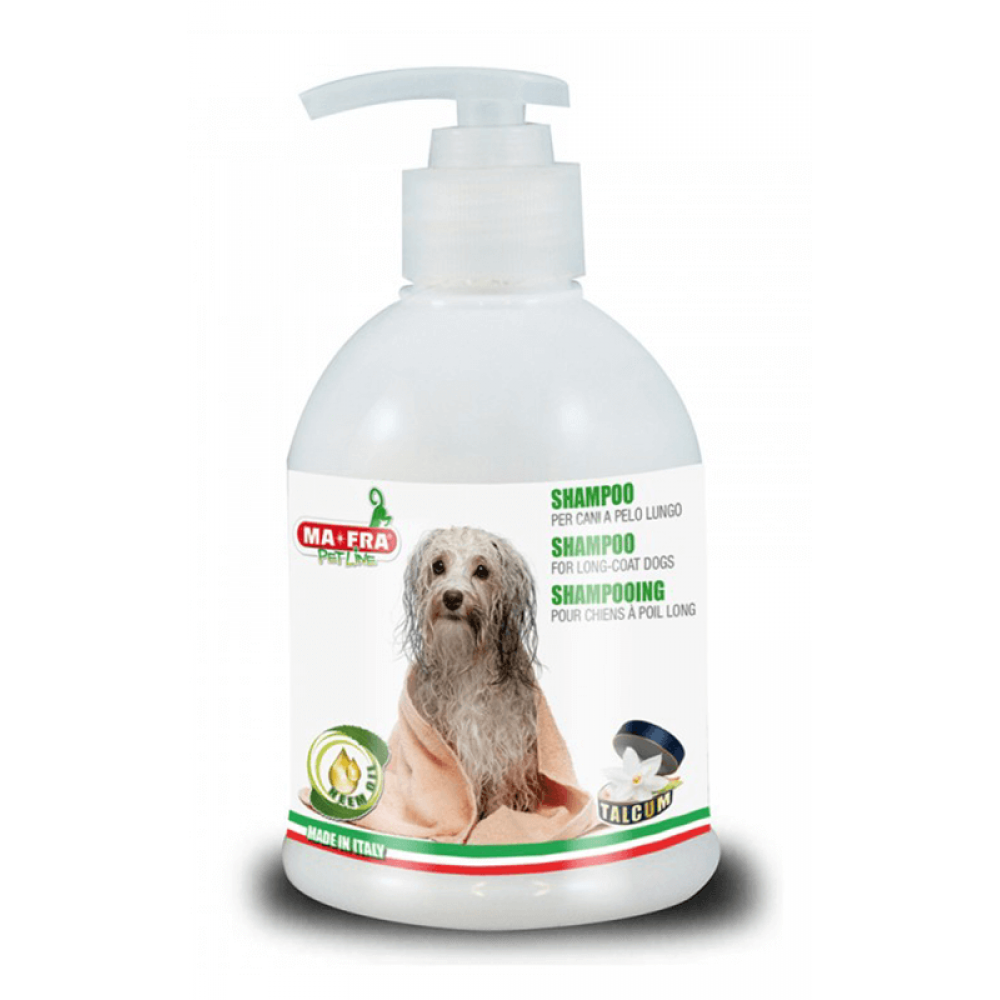 شامپو حاوی روغن چریش مناسب برای سگ های مو بلند مفرا Mafra مدل Long Coat Dogs Shampoo