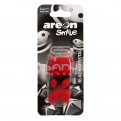 خوشبوکننده آویز عروسکی آرئون با رایحه Black Crystal مخصوص خودرو Areon Smile Air Freshener