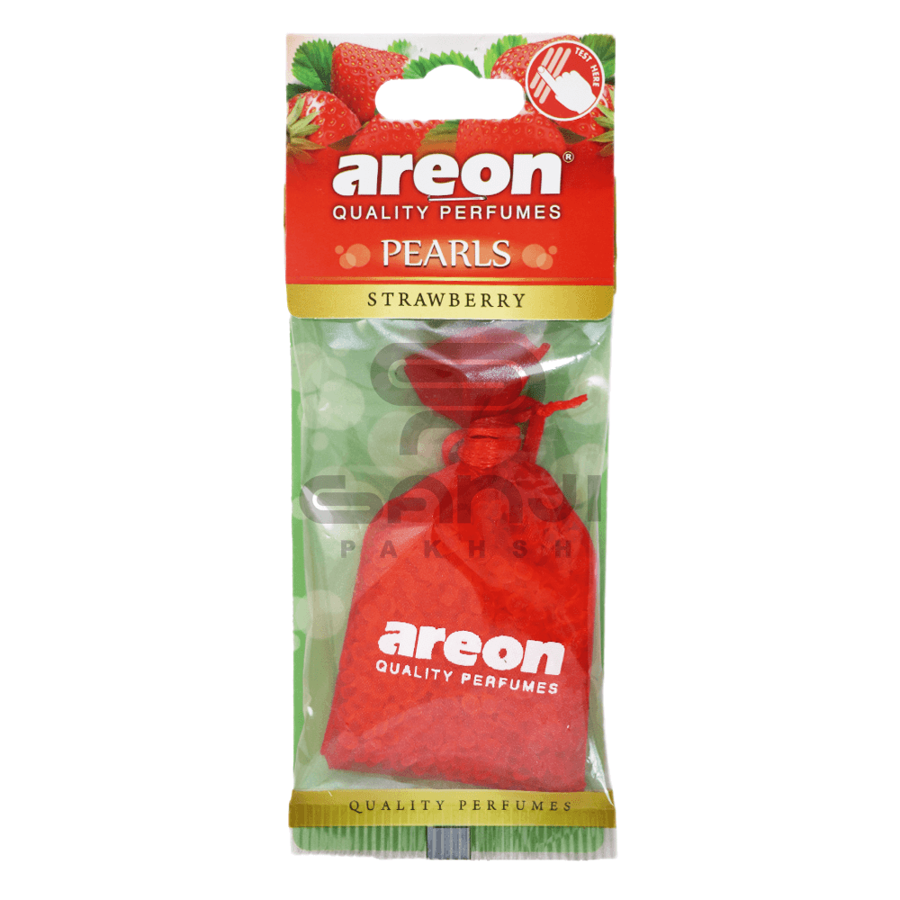 خوشبوکننده آویز آرئون مدل مرواریدی با رایحه توت فرنگی Areon Pearls Strawberry Air Freshener
