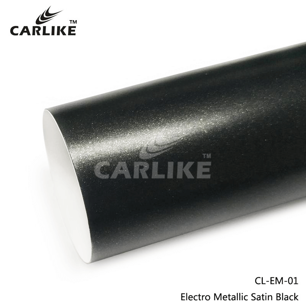 کاور PPF کارلایک رنگ مشکی ساتن متالیک مات محافظ بدنه خودرو Carlike Matte Electro Metallic Satin Black Vinyl