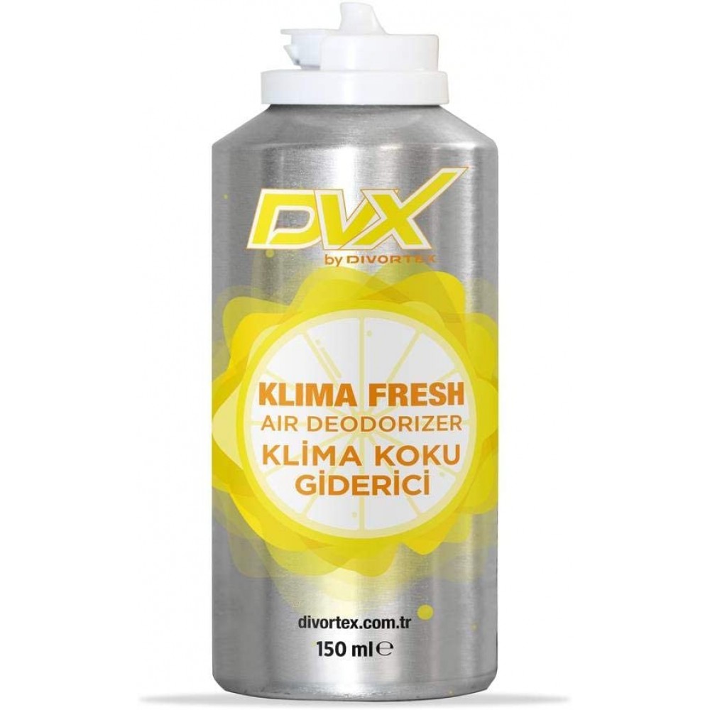 اسپری خوشبوکننده و از بین برنده بوی بد داخل خودرو با رایحه لیمو دیورتکس Divortex Lemon Klima Fresh Deodorizer