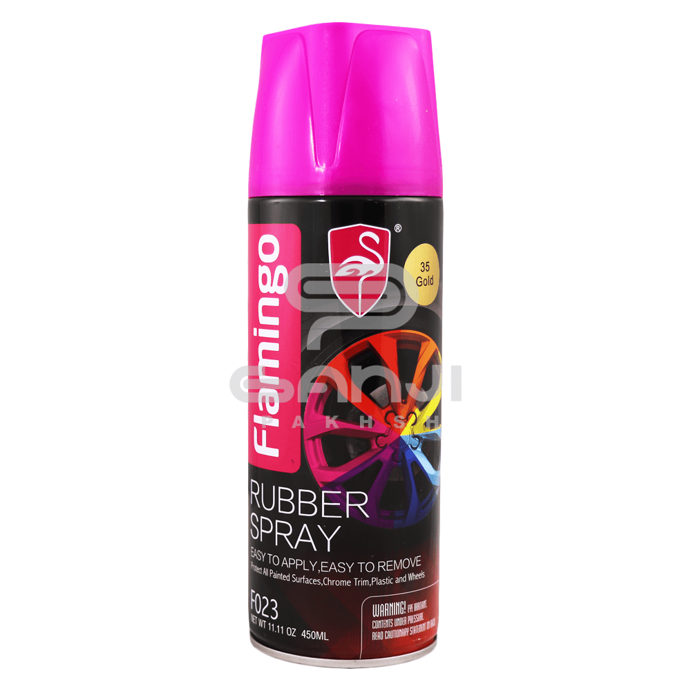 اسپری لایه محافظ پلاستیکی نانو طلایی فلامینگو قابل استفاده بر روی کلیه سطوح بدنه خودرو Flamingo Rubber Spray