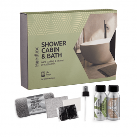 کیت پوشش نانو آبگریزکننده و محافظ هندلکس مخصوص سطوح پلاستیکی کابین و وان حمام Hendlex Shower Cabin & Bath Protection Set