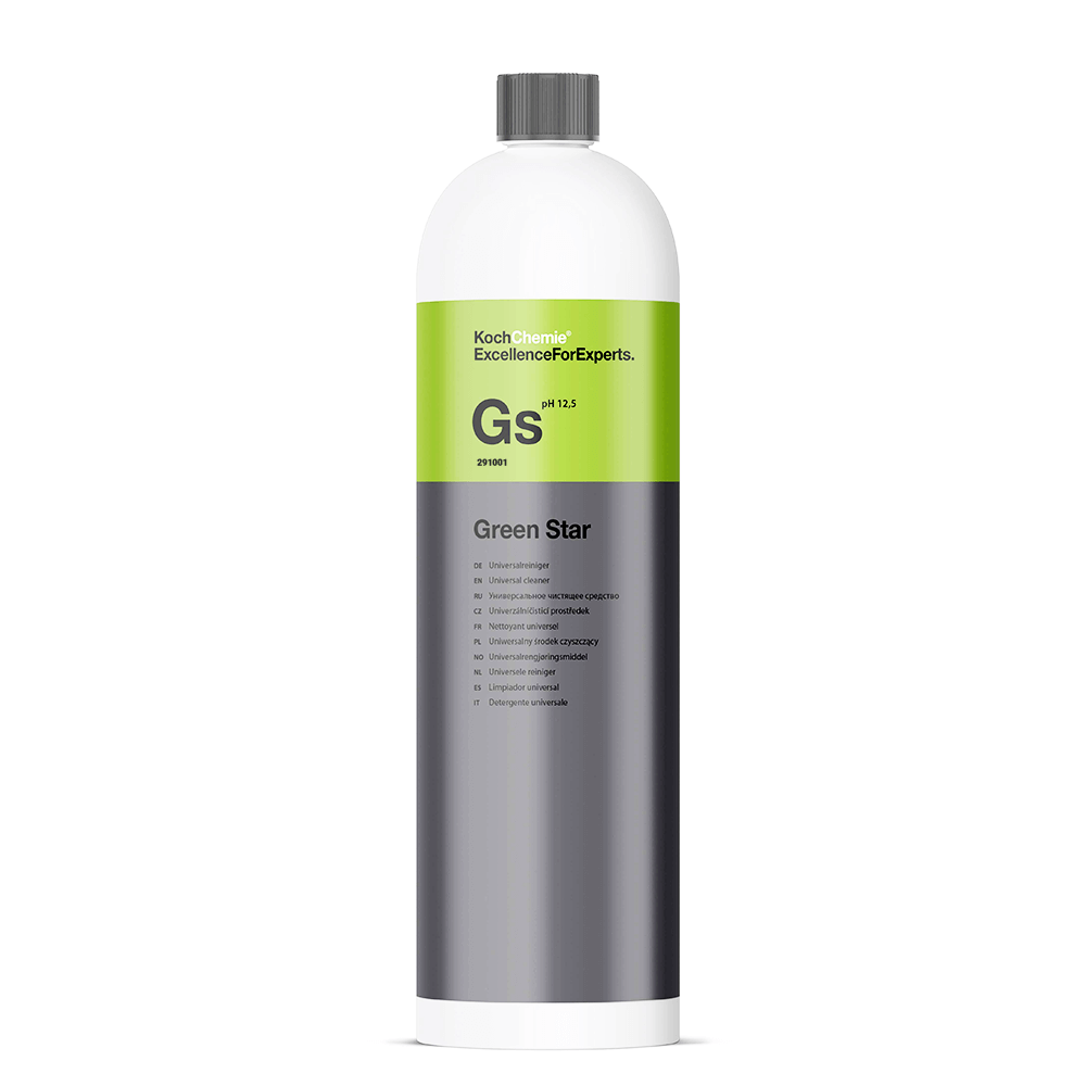 مایع سوپرکنسانتره صفرشویی و جرم گیر کوکمی-کخ کیمی مخصوص داخل و خارج خودرو Koch Chemie Gs Green Star