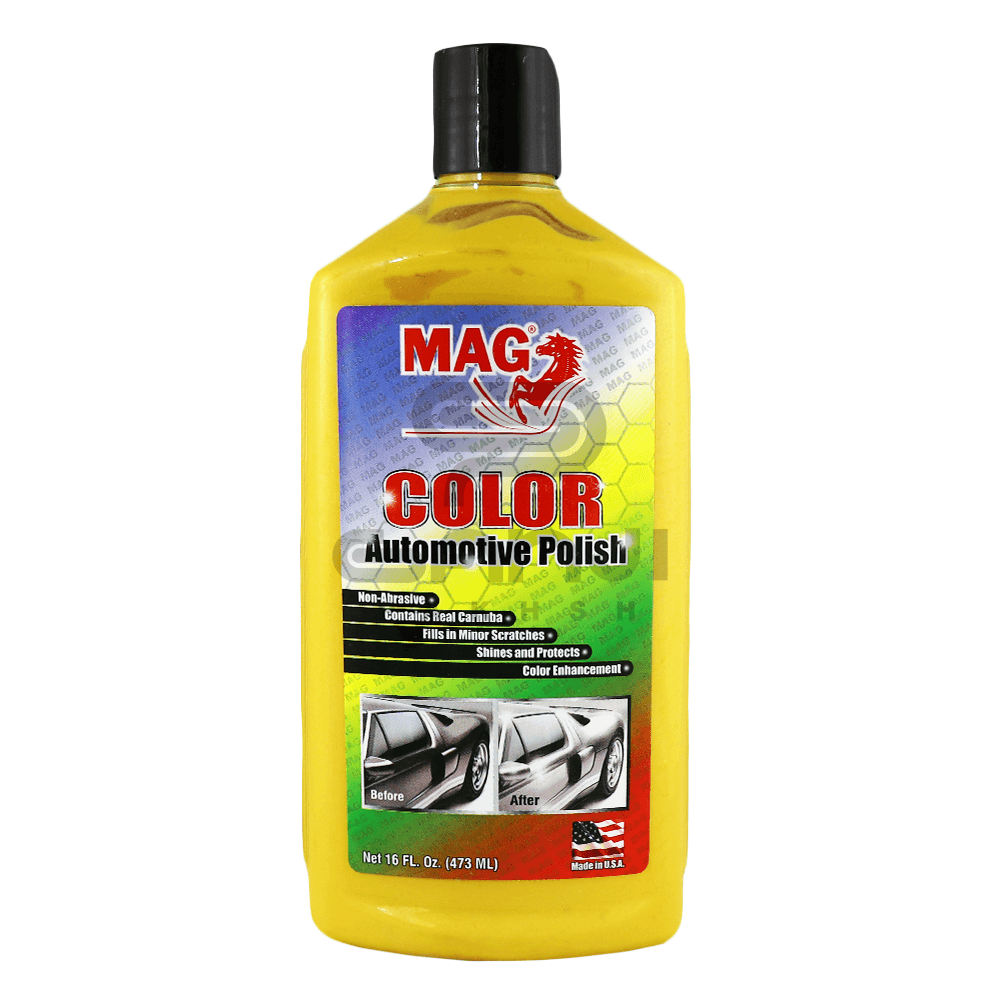 پولیش و واکس رنگی زرد مخصوص بدنه خودرو مگ MAG Color Automotive polish