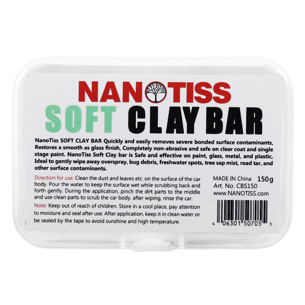 خمیر کلی نرم نانوتیس خمیر پاک کننده مخصوص استفاده قبل از پولیش بدنه خودرو NanoTiss Soft Clay Bar