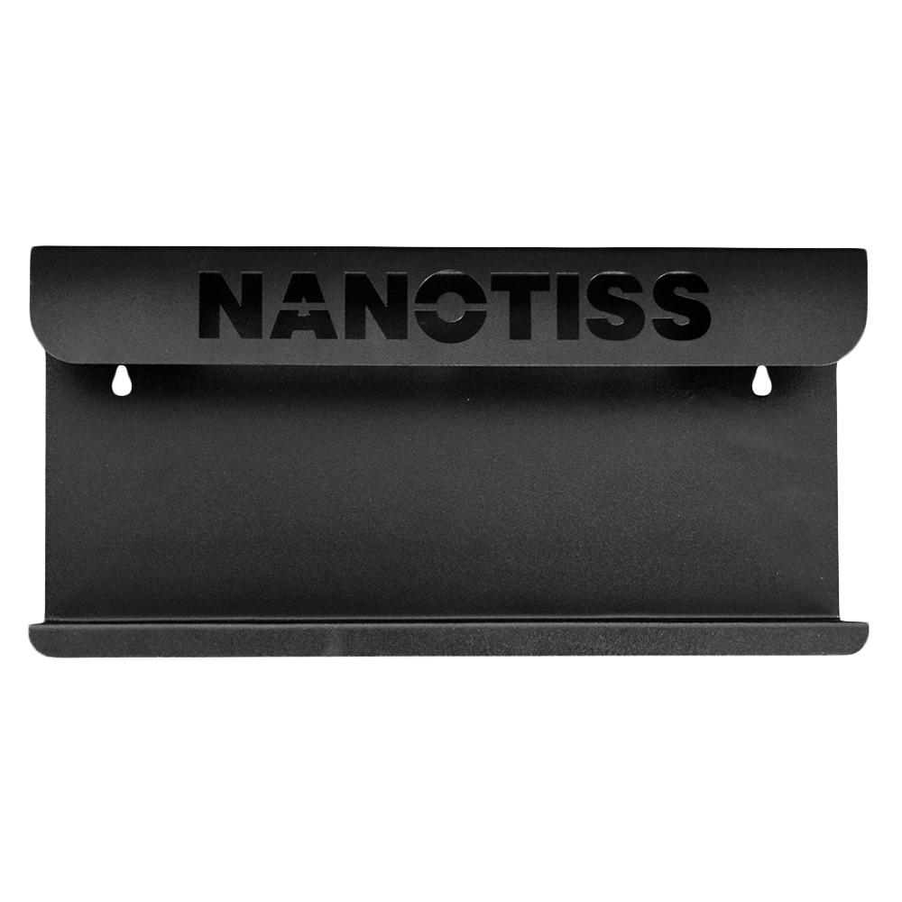 پایه نگهدارنده دیواری رنگ مشکی نانوتیس هولدر مخصوص نگهداری قوطی اسپری و برس دیتیلینگ خودرو NanoTiss