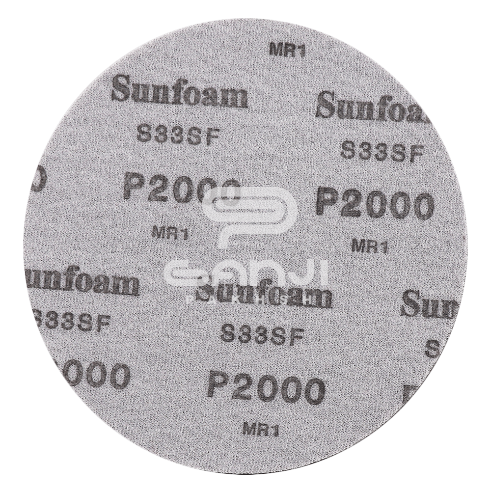 پد سنباده فومی 150 میلی متر سان فوم مخصوص دستگاه پولیش خودرو SunFoam زبری P2000
