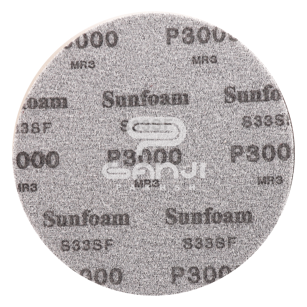 پد سنباده فومی 150 میلی متر سان فوم مخصوص دستگاه پولیش خودرو SunFoam زبری P3000