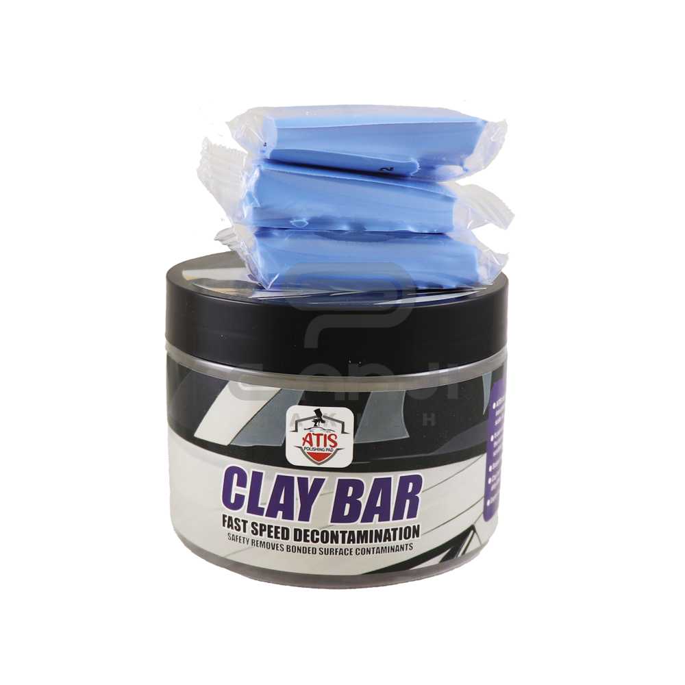 پک سه تایی خمیر کلی زبر آتیس خمیر پاک کننده مخصوص پولیش خودرو ATIS Clay Bar Fast Speed Decontamination