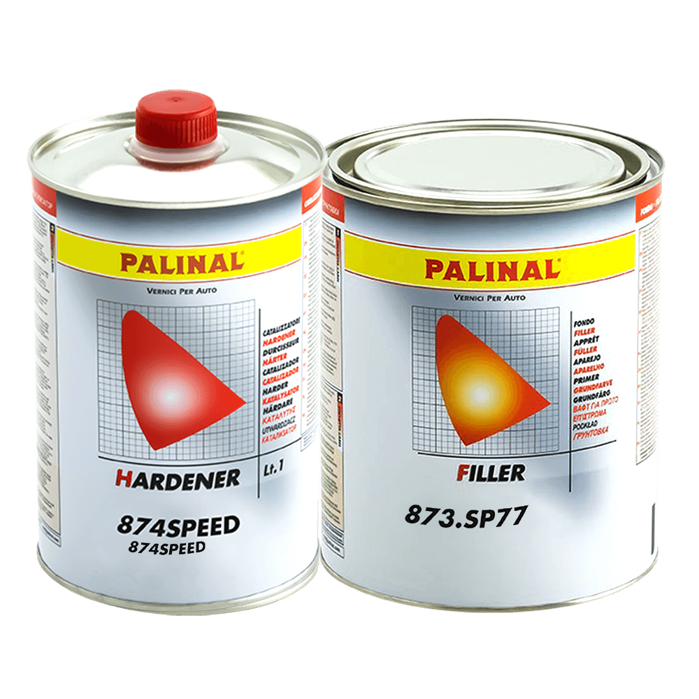 آستر دو جزئی پر سرعت پالینال مخصوص خودرو رنگ طوسی با هاردنر Palinal Extra Fast Acrylic Filler 873.SP77 Grey