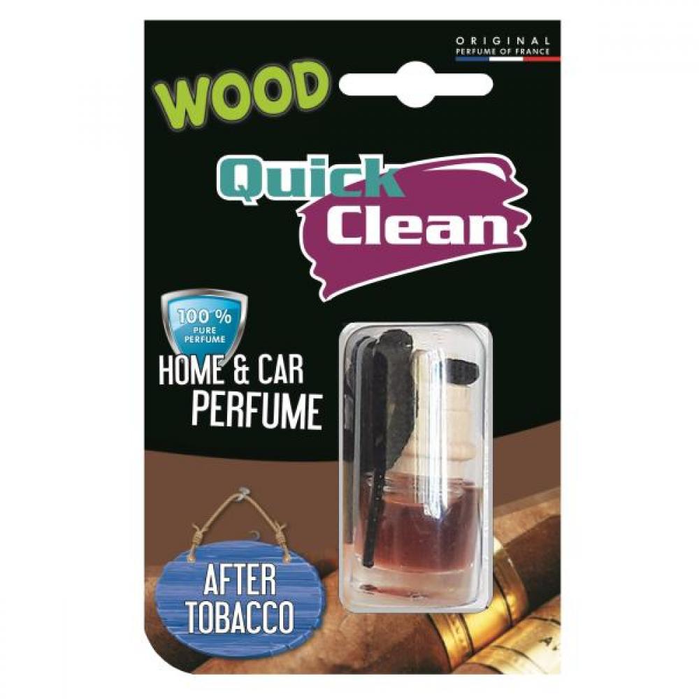 خوشبو کننده فانوسی خودرو مدل Wood After Tobacco کوئیک کلین-Quick Clean