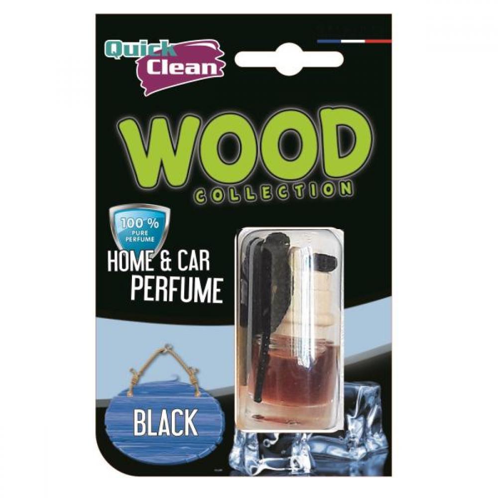 خوشبو کننده فانوسی خودرو مدل Wood Black کوئیک کلین-Quick Clean