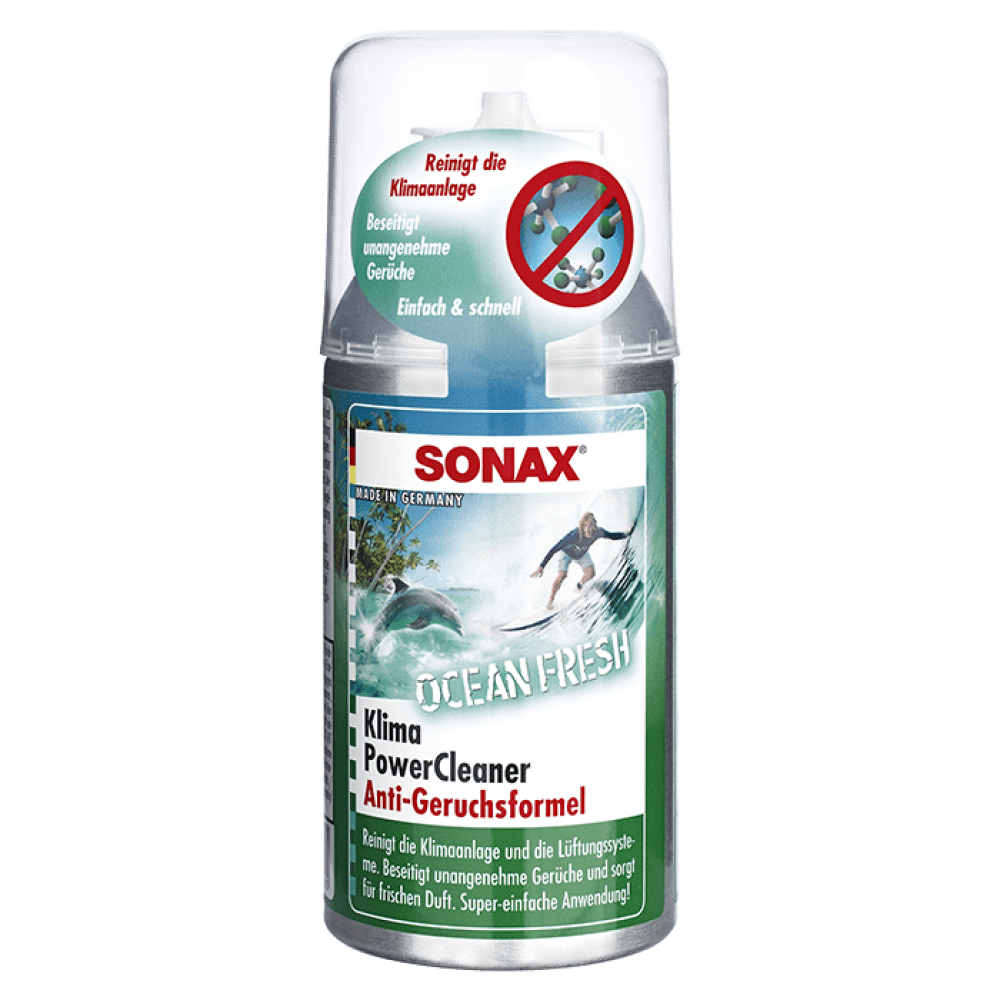 اسپری آنتی باکتریال و تمیزکننده داخل دریچه تهویه هوای داخل خودرو رایحه اوشن فرش سوناکس-Sonax مدل Power Cleaner