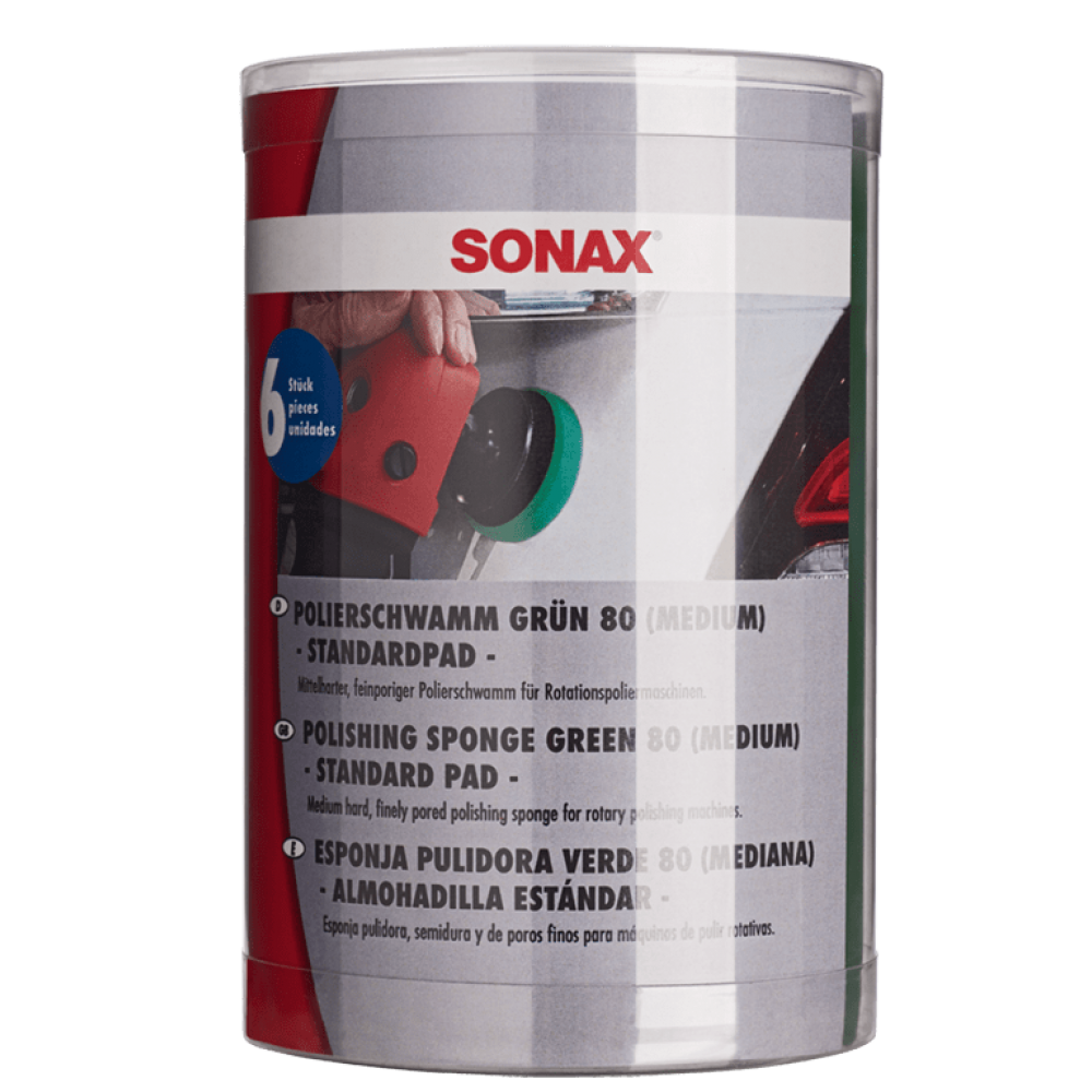 پد پولیش متوسط 80 میلی متر بسته 6 عددی مخصوص بدنه خودرو سوناکس-Sonax