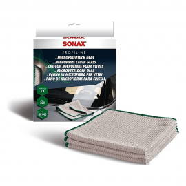 پک 3 عددی دستمال مایکروفایبر تمیزکننده شیشه سوناکس Sonax Microfibre Cloth Glass