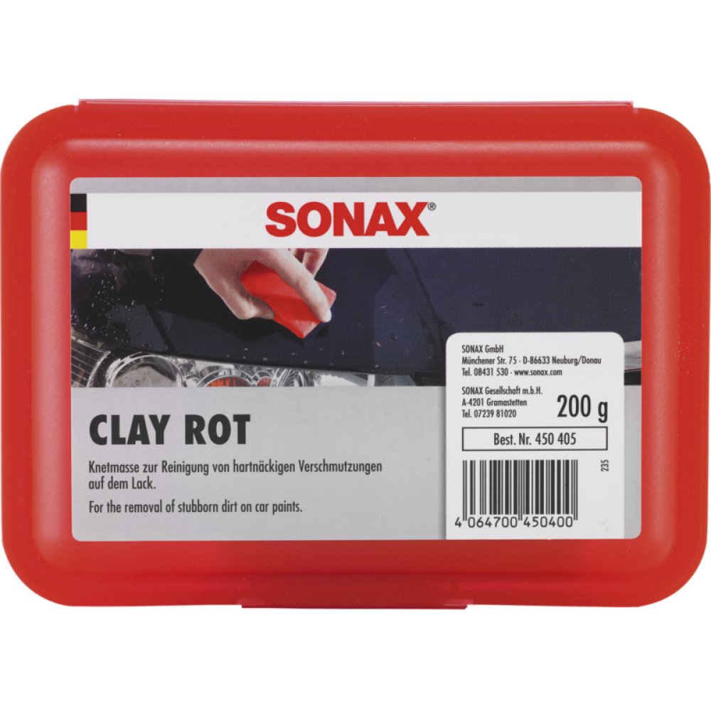 خمیر پاک کننده قرمز (زبر) سوناکس Sonax مدل Clay Rot