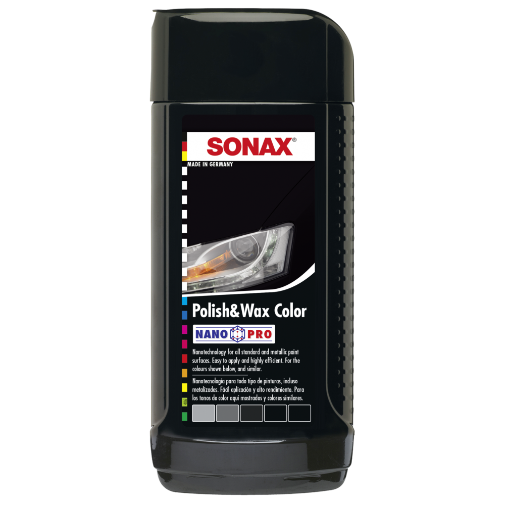 پولیش و واکس رنگی مشکی کوچک سوناکس Sonax مدل Polish & Wax Color