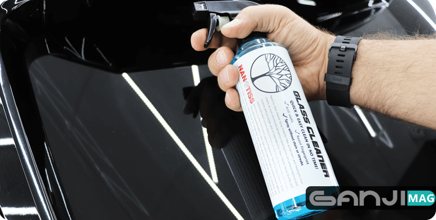 اسپری شیشه پاک کن نانوتیس تمیز کننده شیشه و آینه های خودرو NanoTiss Glass Cleaner
