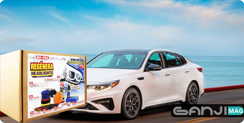 کیت کامل دستگاه و لوازم پولیش چراغ مخصوص از بین بردن خط و خش و ماتی چراغ های خودرو مفرا-MAFRA