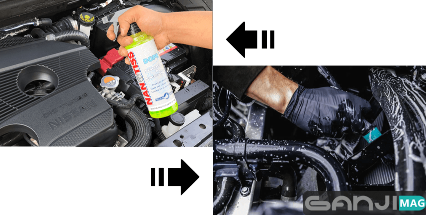 اسپری موتور شوی DOPE نانوتیس روغن زدای قوی و محافظ موتور خودرو NanoTiss