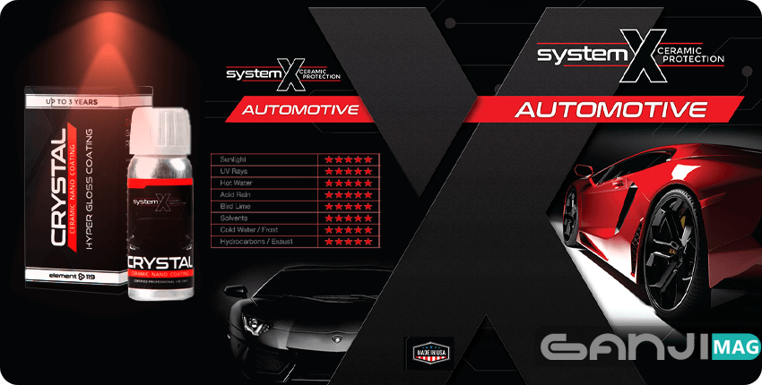 پوشش سرامیک کریستال سیستم ایکس مخصوص بدنه خودرو SystemX مدل Crystal