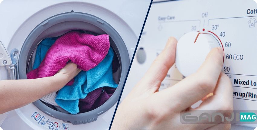 washing dirt microfiber cloth