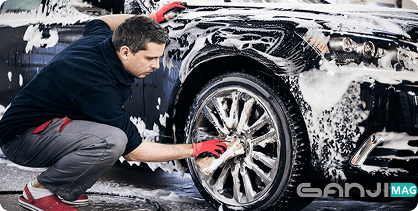 تمیز کردن رینگ و لاستیک خودرو